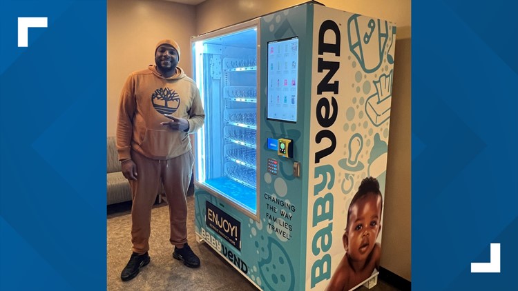 Michigan's first baby supply vending machine installed in Rivertown Mall