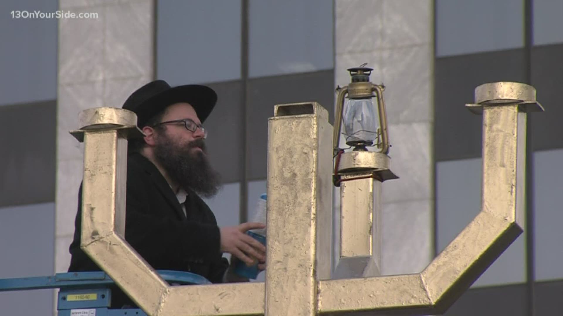 Sunday, Jewish people around the world are celebrating the first night of Hanukkah. And in Grand Rapids, that celebration included the lighting of the Grand Menorah.