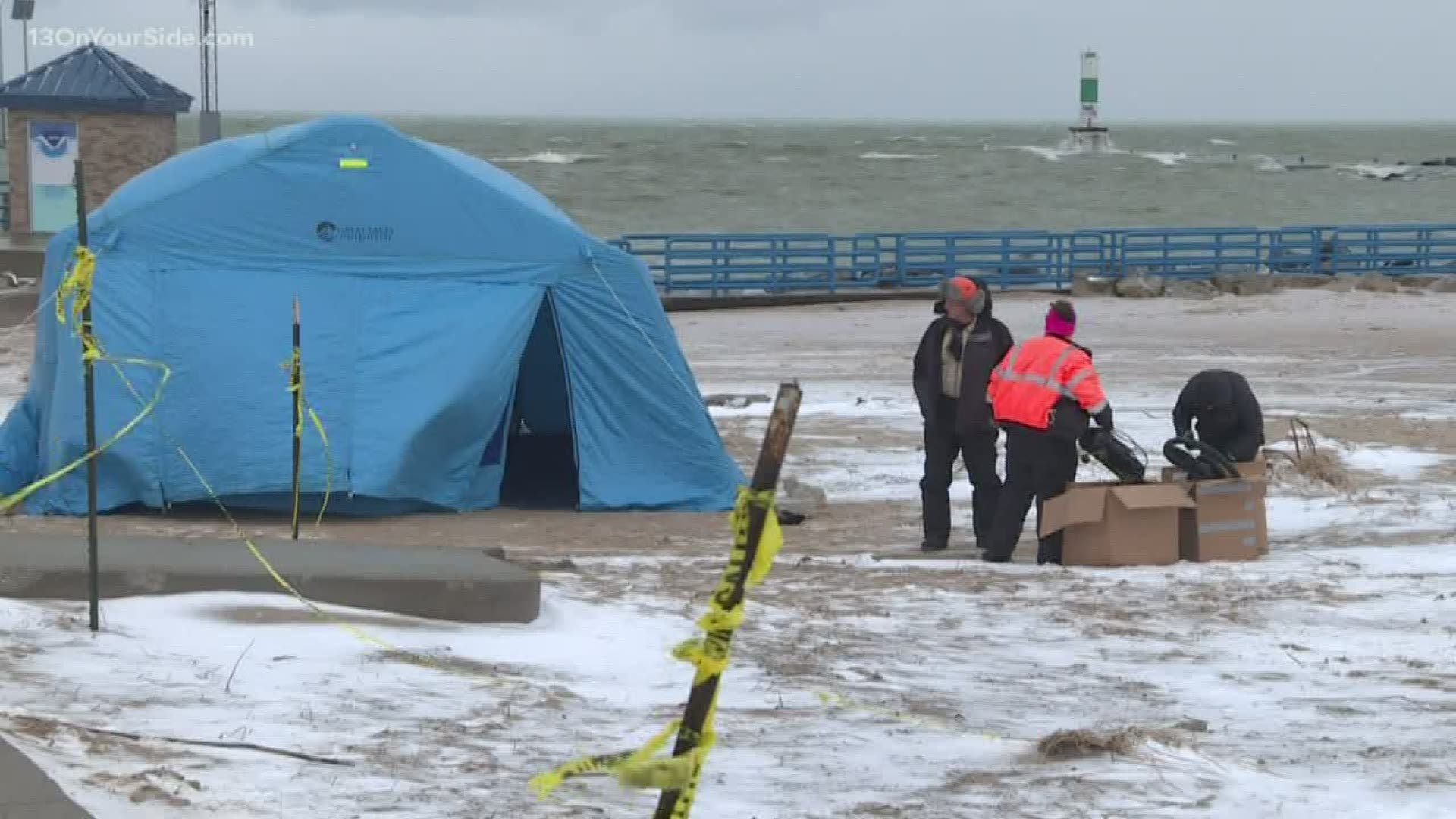 Monday, crews tried searching for Eliza Trainer again. But conditions on Lake Michigan prompted them to suspend the search yet again.