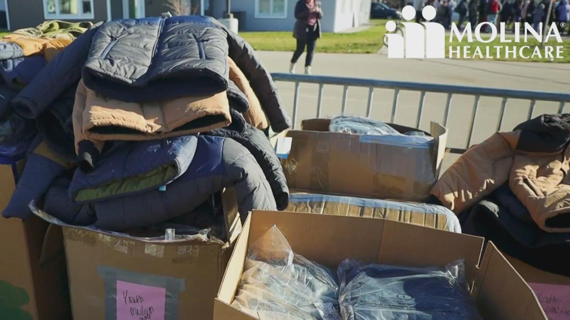 A coat drive hosted by Molina Healthcare and Catholic Charities West Michigan in Muskegon is hoping to benefit 1,000 people.