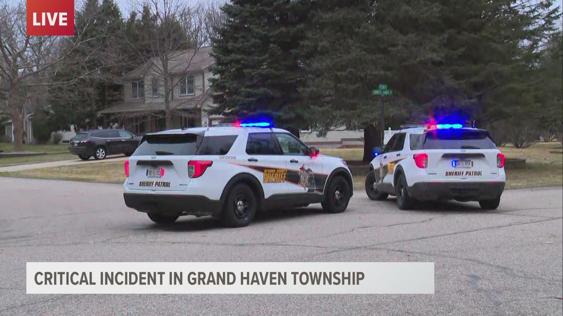 The Ottawa County Sheriff's Office is responding to what they describe as a "critical incident" in Grand Haven Township Tuesday afternoon.
