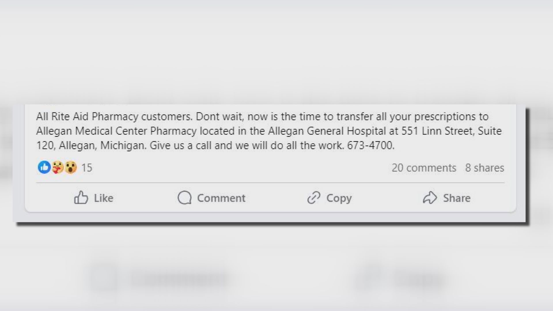 Allegan pharmacies Rite Aid patients amid closures