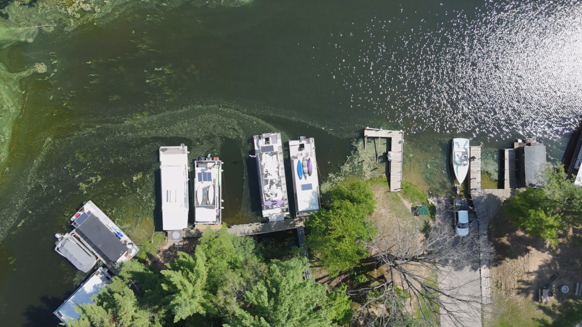 13 ON YOUR SIDE captured the blue green algae harming Hardy Dam area in Newaygo County.