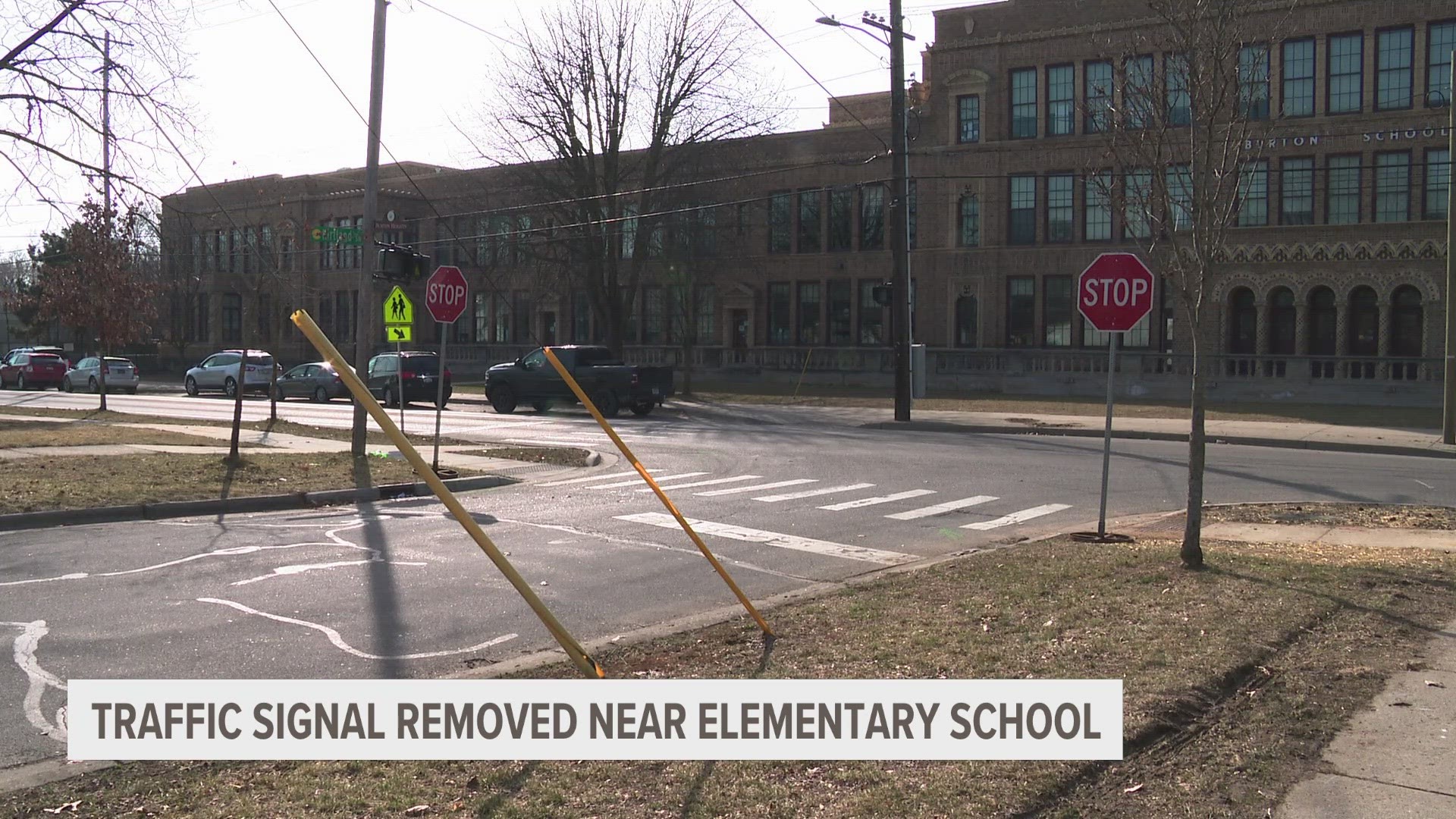 Community members are concerned for children's safety after the signal was removed.