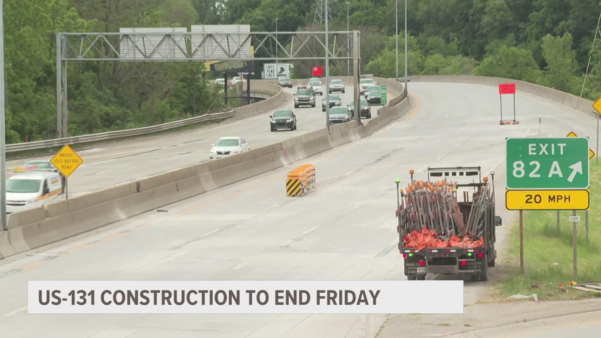 Crews will have close detours to main routes to remove equipment and traffic control in order to fully open US-131 on Friday.