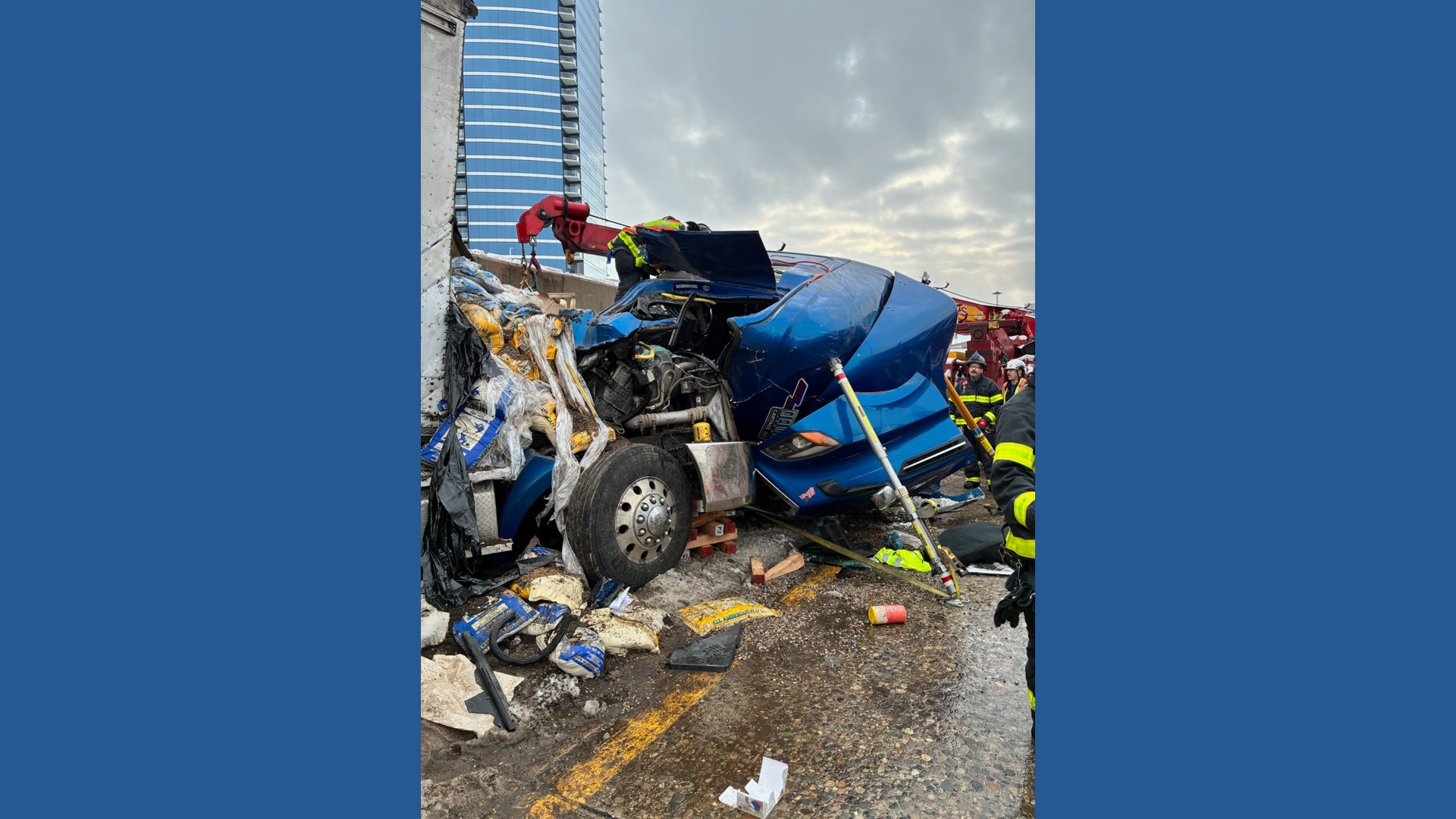 Westbound I-196 to southbound US-131 ramp closed after semi crash on S ...