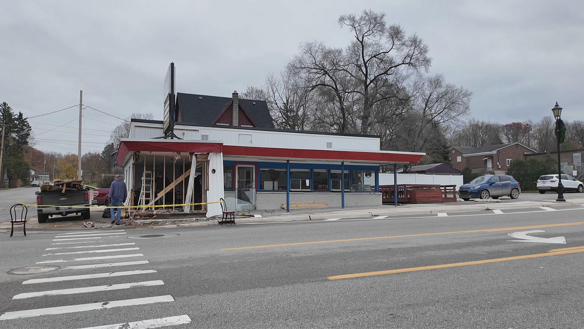 The building sustained significant damage and the driver was taken to a local hospital for minor injuries, deputies said.