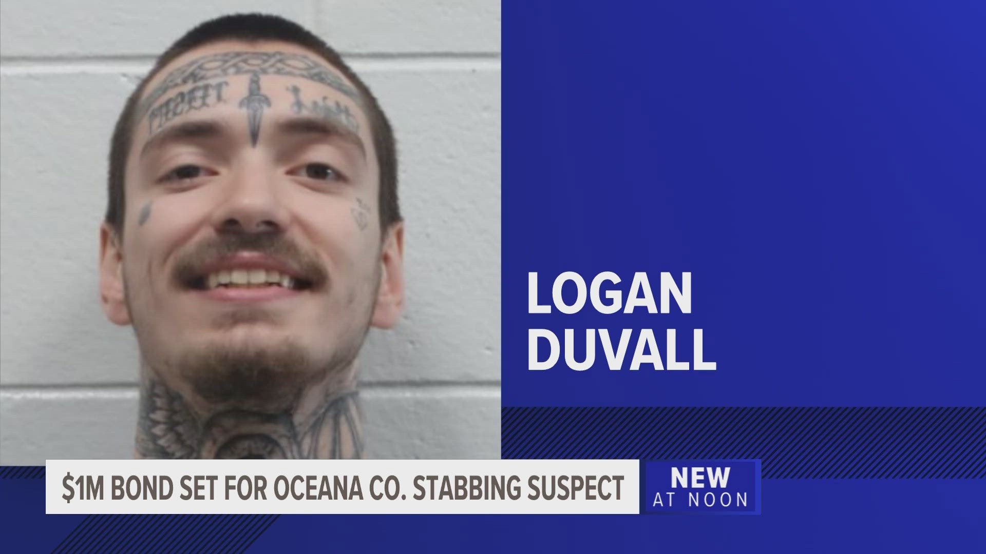 Logan Duvall is accused of stabbing someone he knew in the neck, causing severe injuries. He was out on bond when the incident happened.
