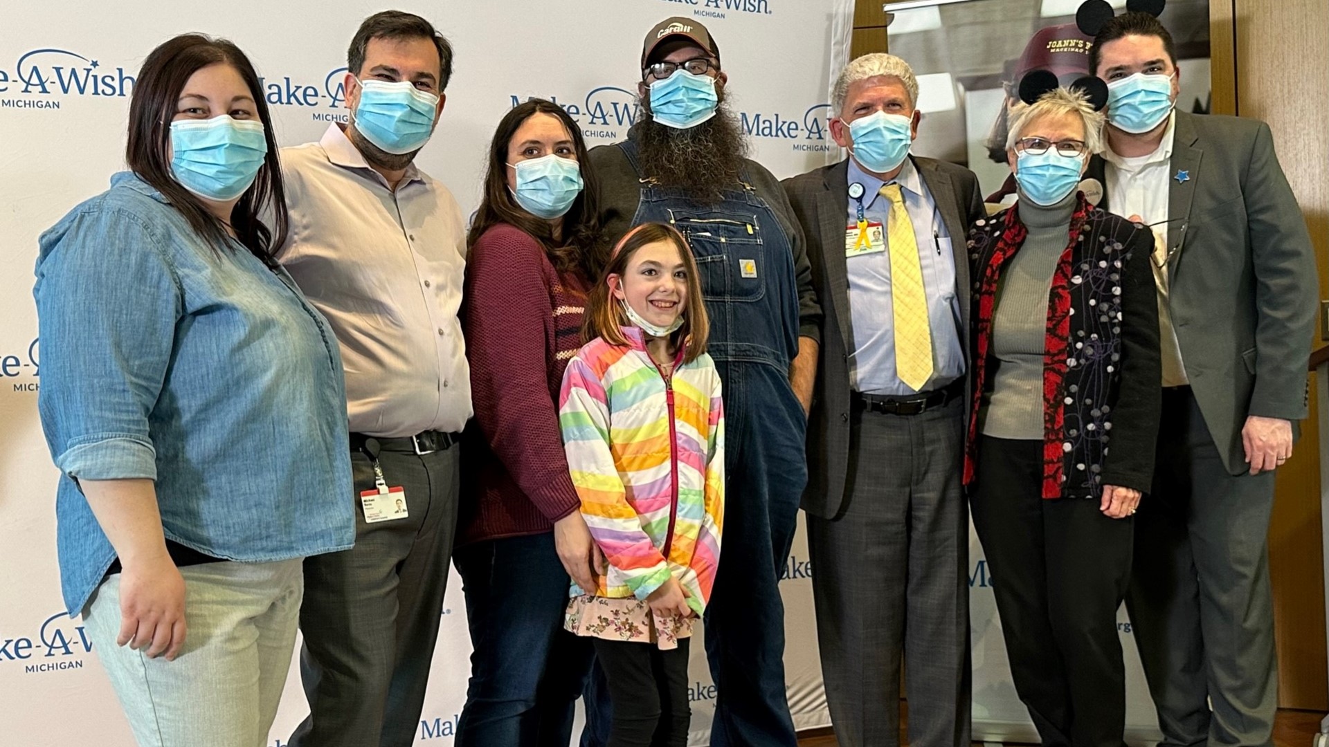 Lily's family, her medical team and Make-A-Wish supporters all gathered in person for the first time since the pandemic, this afternoon to tell her the big surprise.