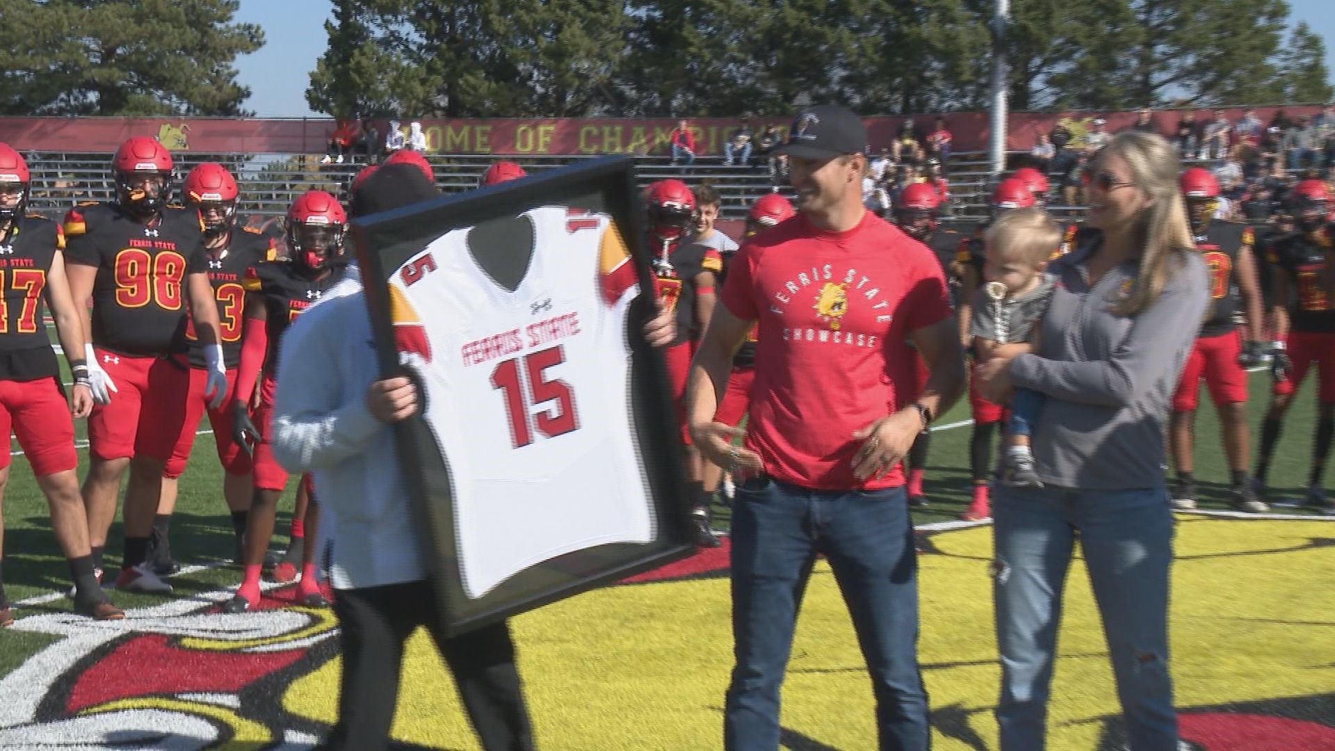 The Ferris State football program honored one of the best to ever wear a Bulldogs uniform on Saturday.