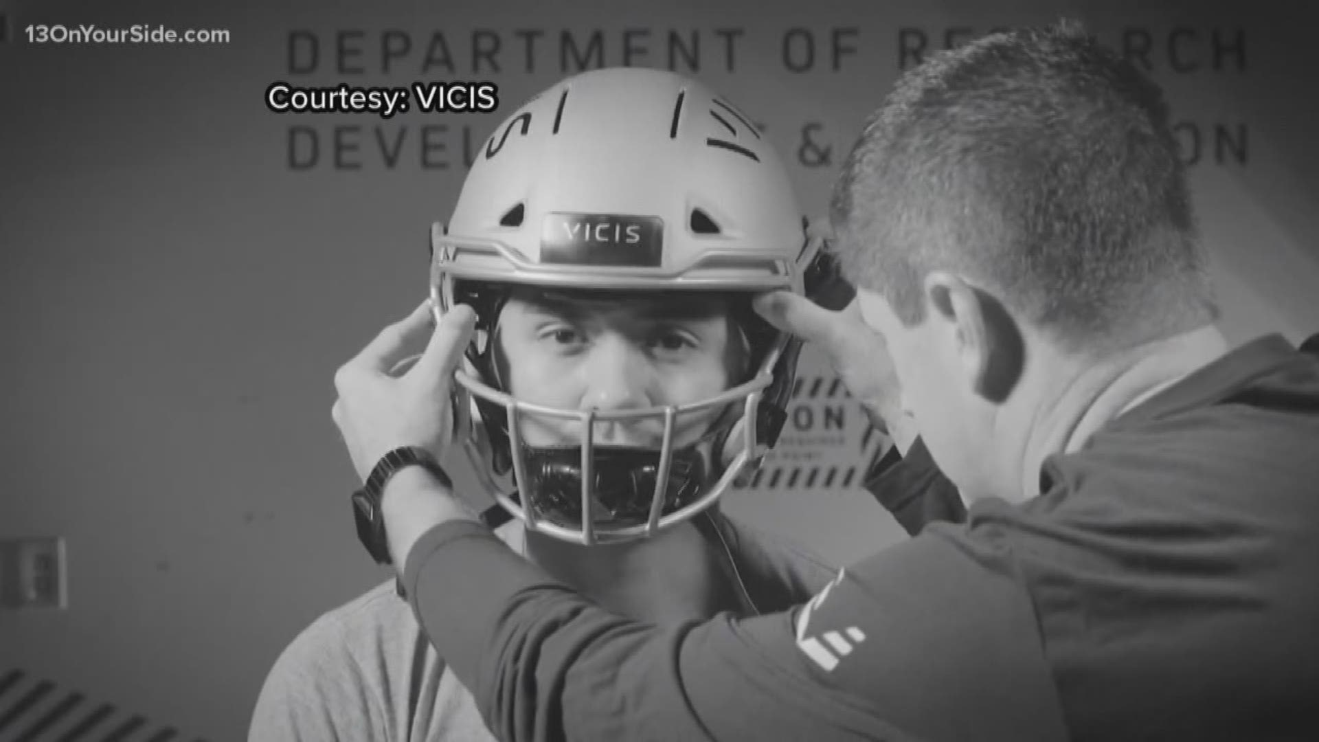Pretty soon, you'll notice something new at Fruitport High School football games. During the upcoming season, the Trojans will be wearing a new helmet, designed to better protect players from getting a concussion.