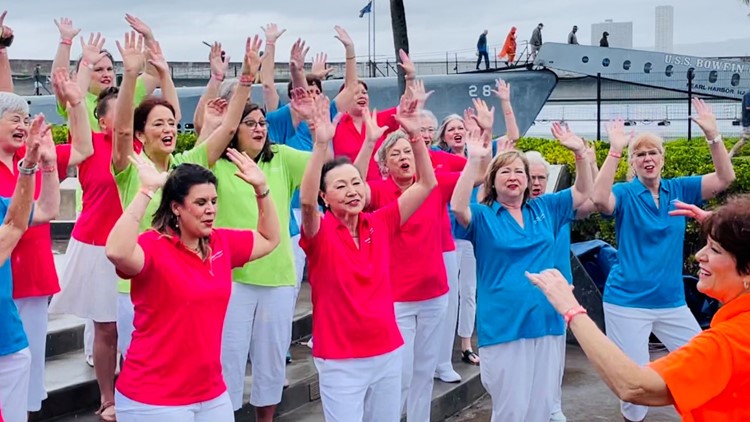 West Michigan chorus group Sweet Adelines performs at 80th anniversary of Pearl Harbor