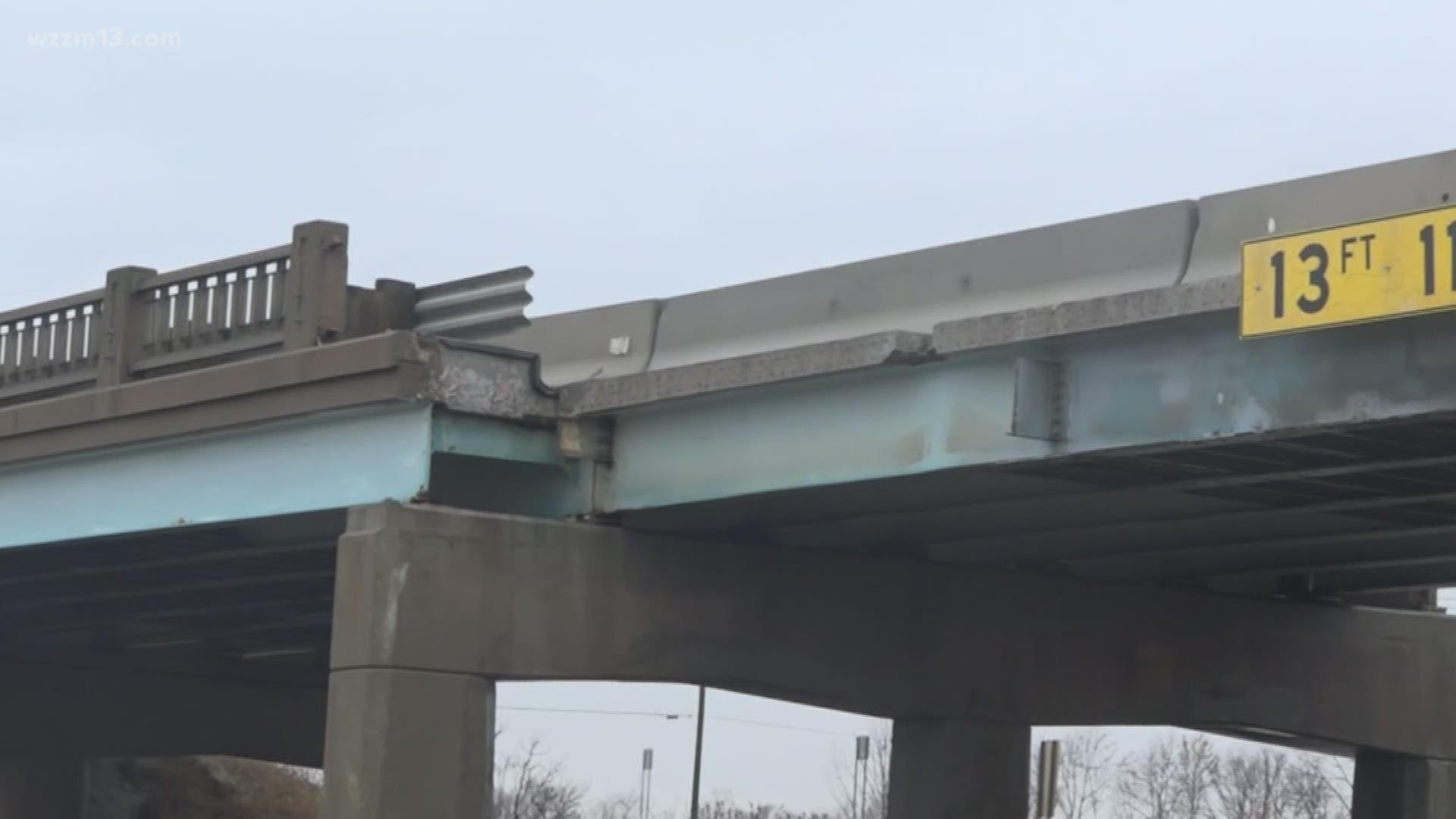 100th Street Bridge closed and another truck hit it