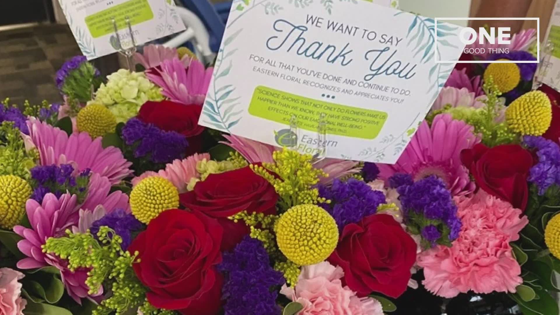 Eastern Floral has launched a campaign to deliver more than 150 floral arrangements to nurses and education professional in West Michigan.