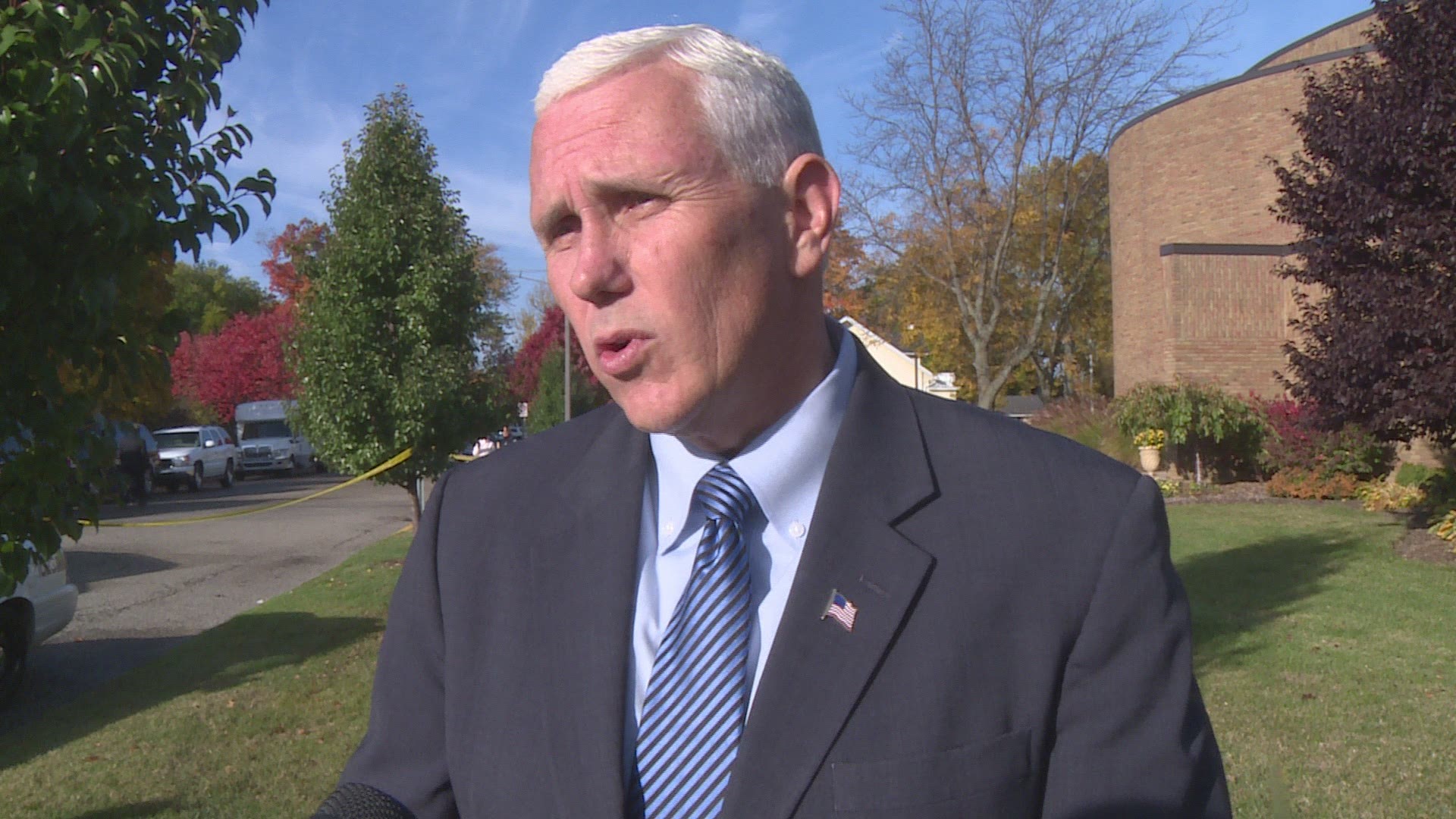 WZZM 13's Nina DeSarro talks with Republican presidential candidate Mike Pence.