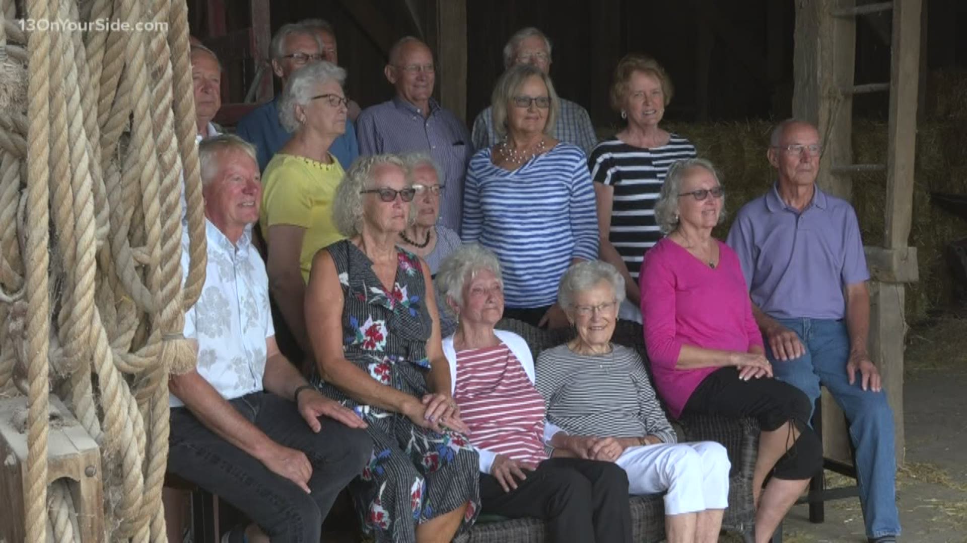 With ages ranging from 64 to 98, the Anderson family was the largest in their school growing up. On Tuesday, they gathered for their first family photo in five years.