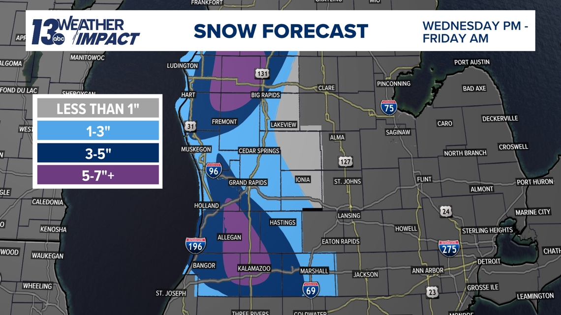 Thanksgiving forecast update: Wind, Colder Temperatures, and Lake Effect Snow