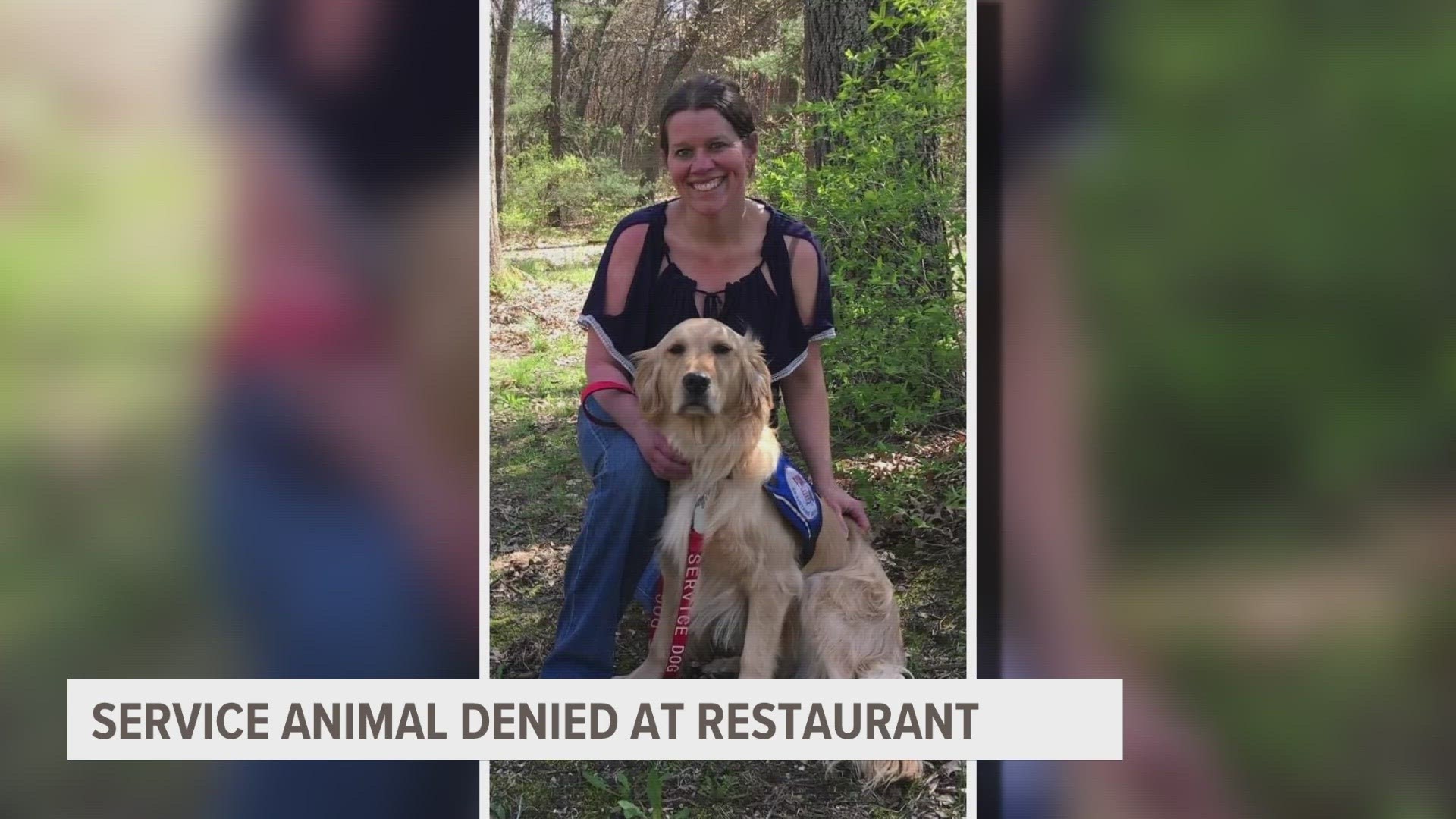 She left with her service dog, but without her pancakes.