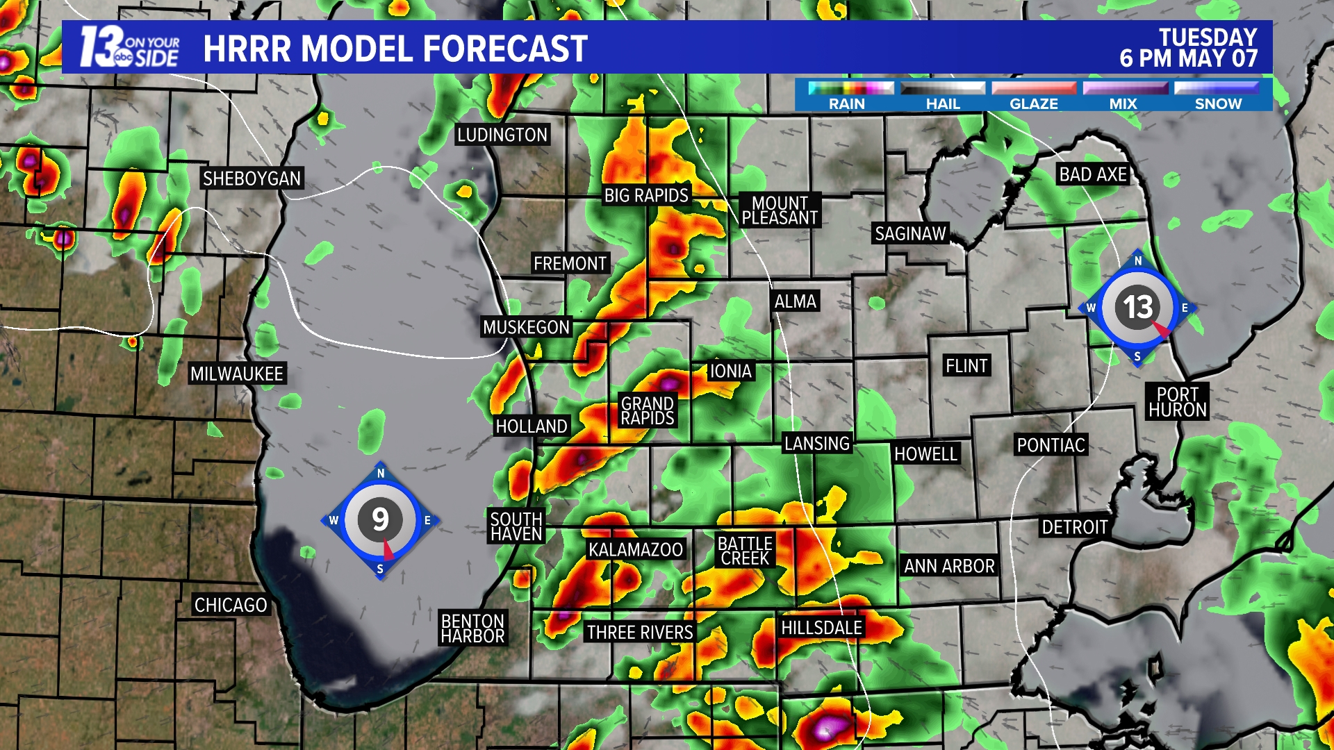 HRRR Model Forecast for Tuesday, May 7, 2024