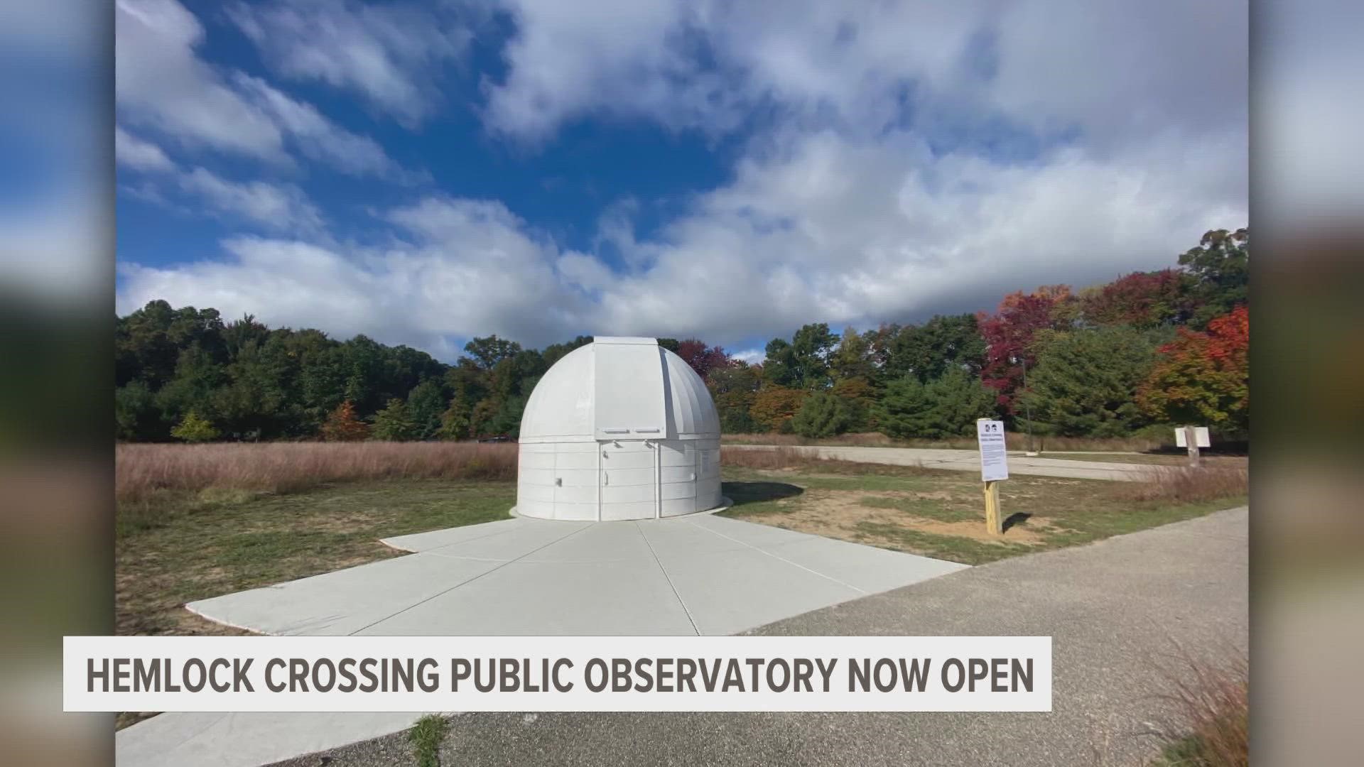 10 years in the making, the Hemlock Crossing Public Observatory became the first observatory open to the public in West Michigan this weekend.