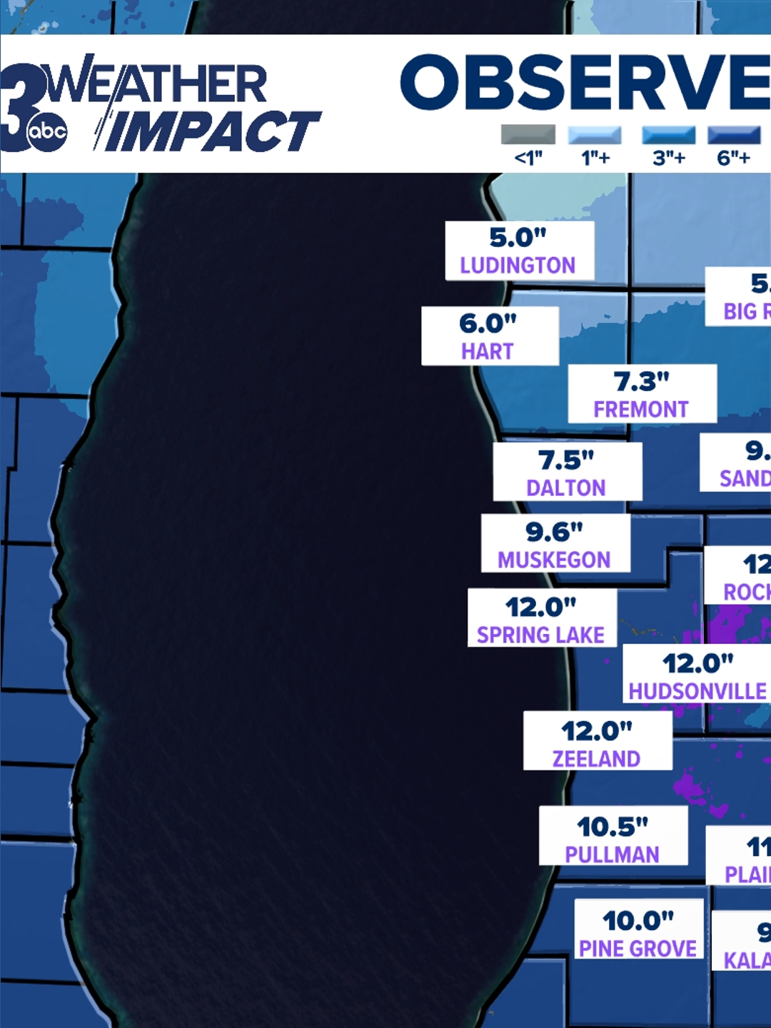 How much snow did we get? Weekend West Michigan snowfall totals ...