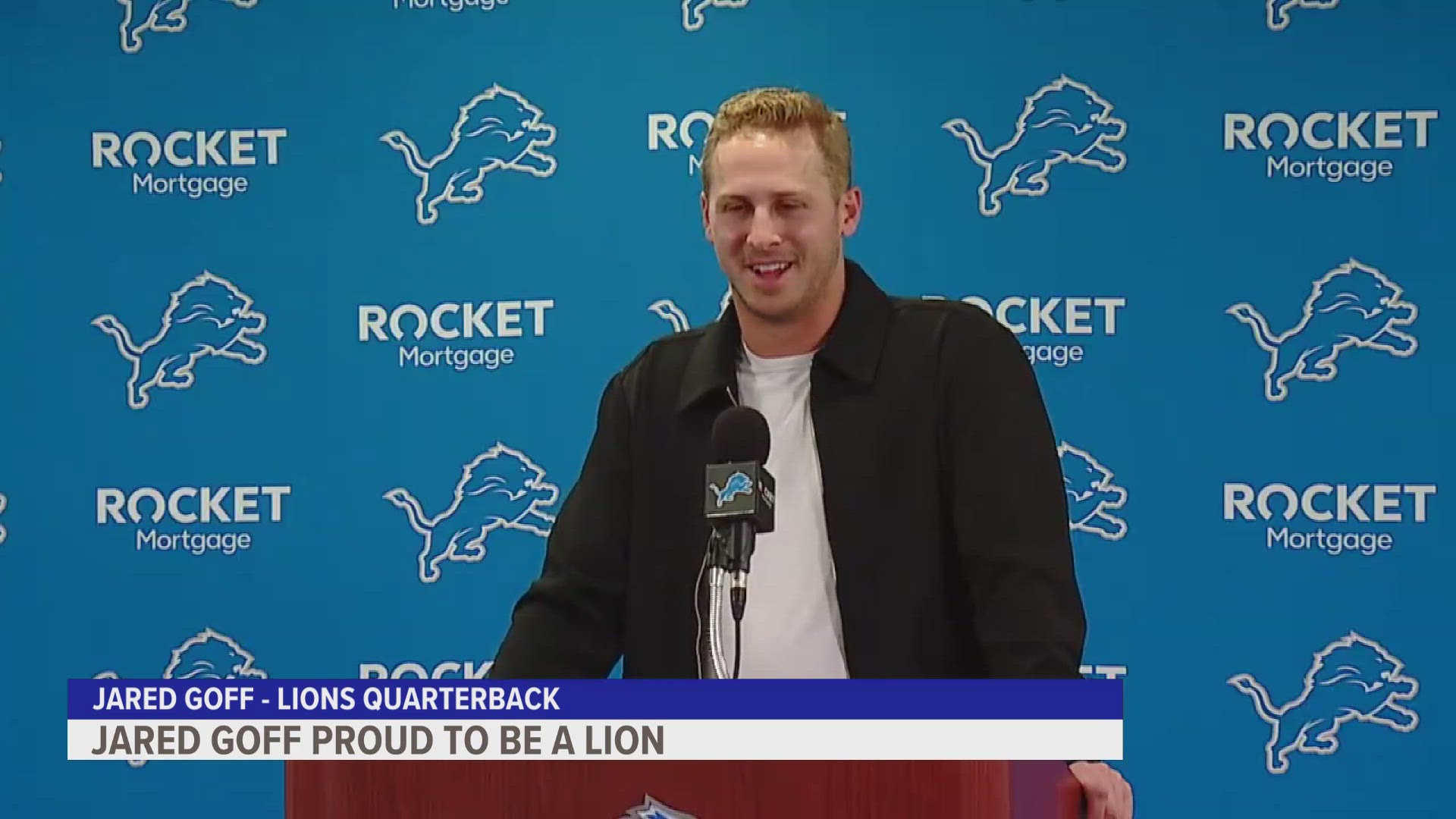 Jared Goff is proud to be a Detroit Lion.