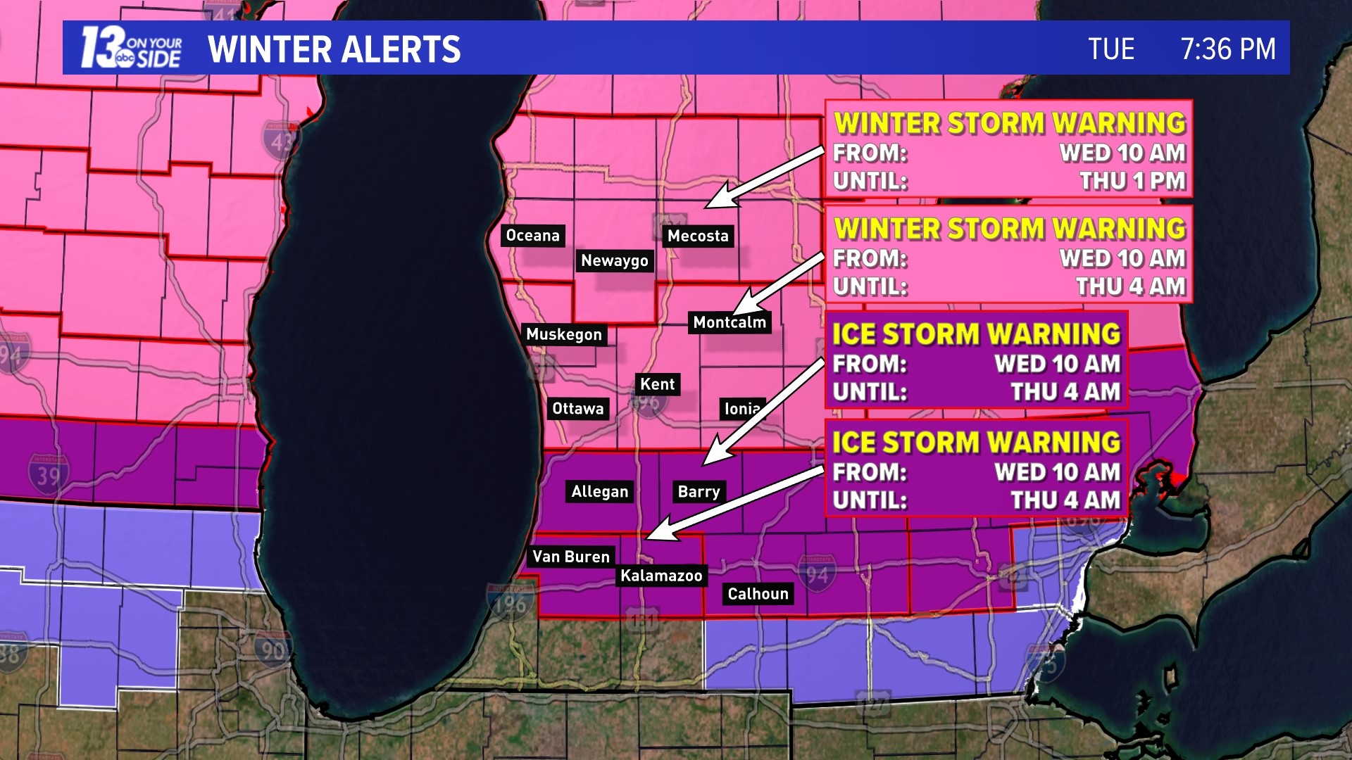 Ice & Snow Storm Will Affect West Michigan