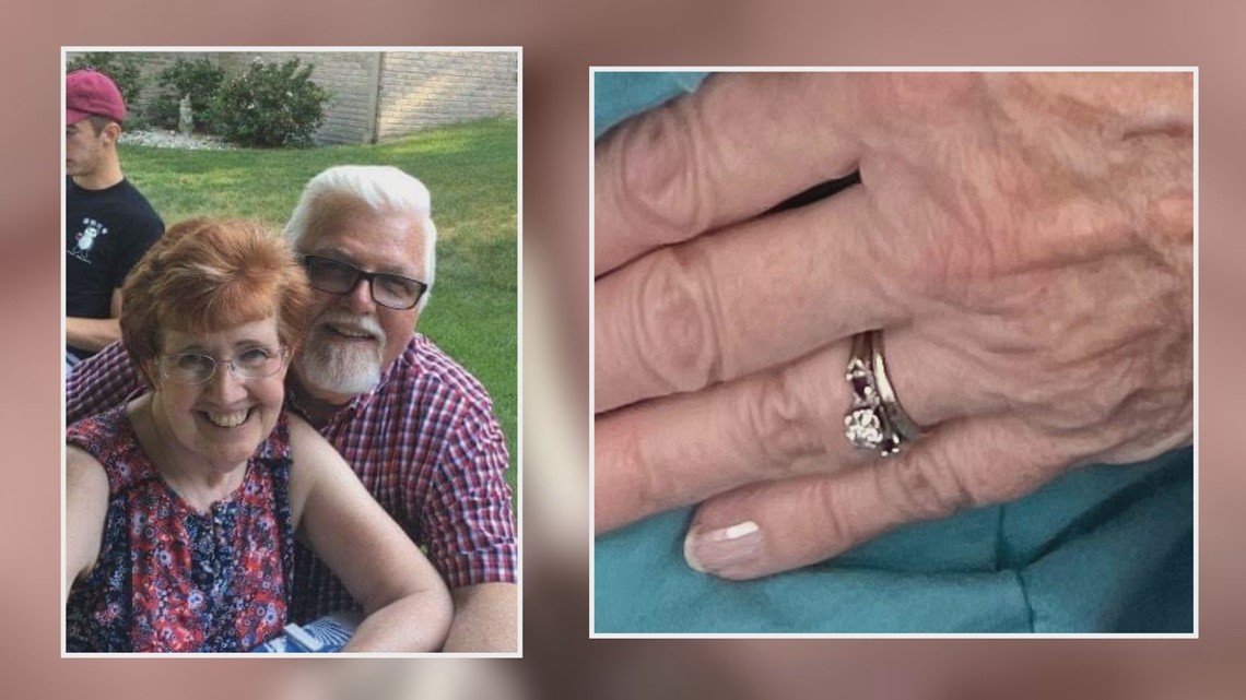 Woman searching for wedding rings lost after car crash