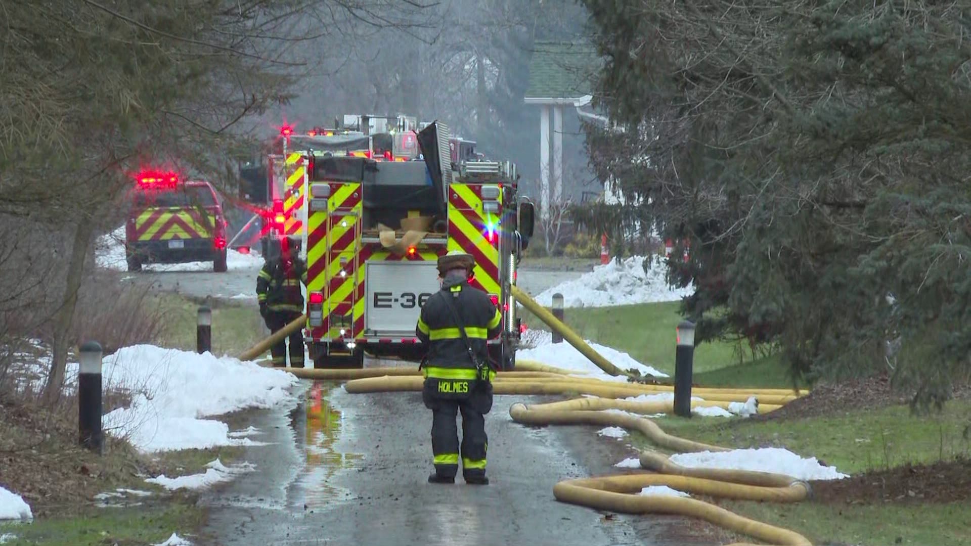 The Byron Township Fire Chief said several nearby fire departments stepped in to help put out the flames.