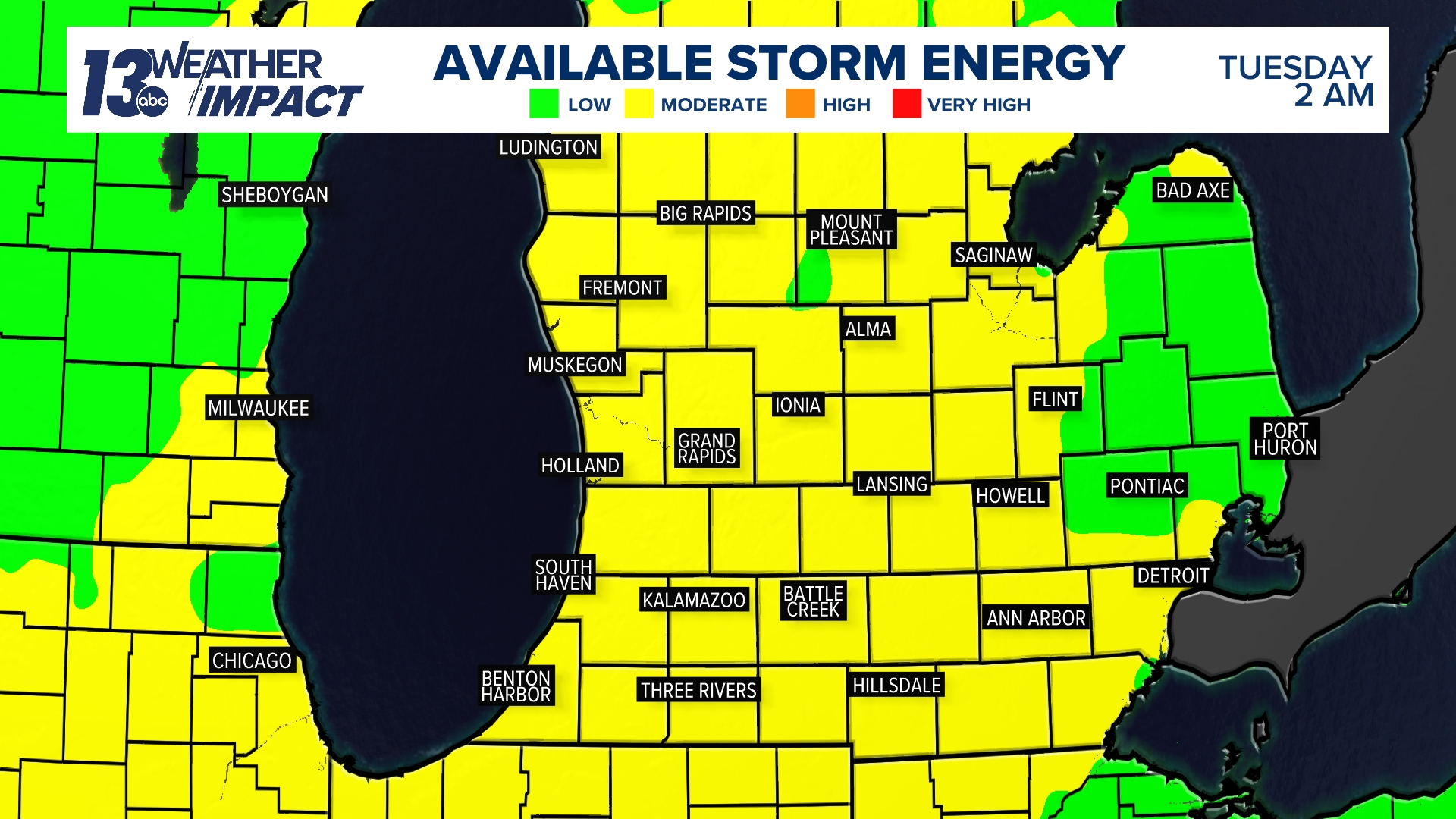 Low-end, isolated severe weather risk late Monday night into Tuesday ...