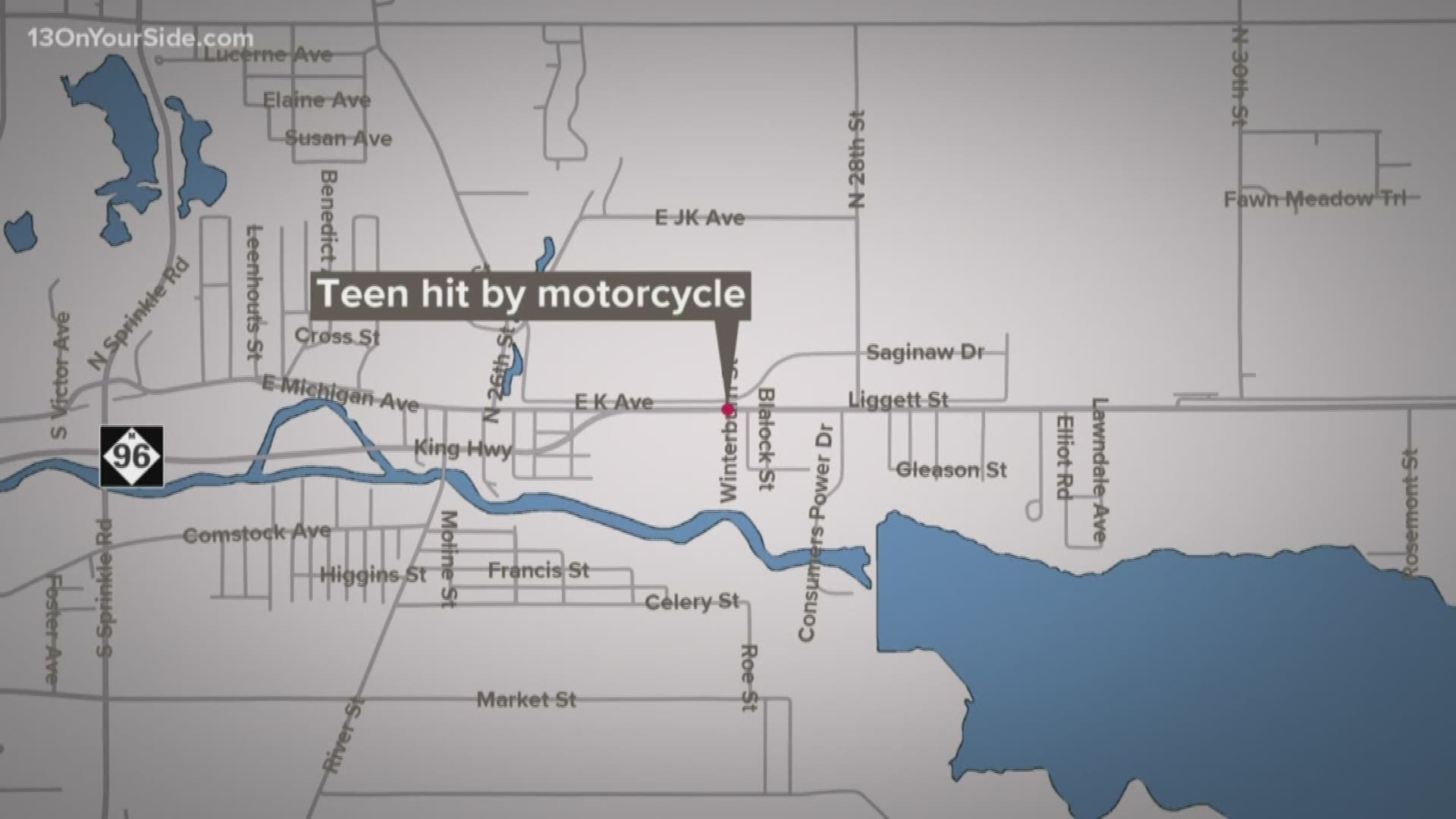 Both the motorcycle rider and the pedestrian were hurt in the crash. The 16-year-old pedestrian is in critical condition at the hospital. The 35-year-old rider is in stable condition this morning.