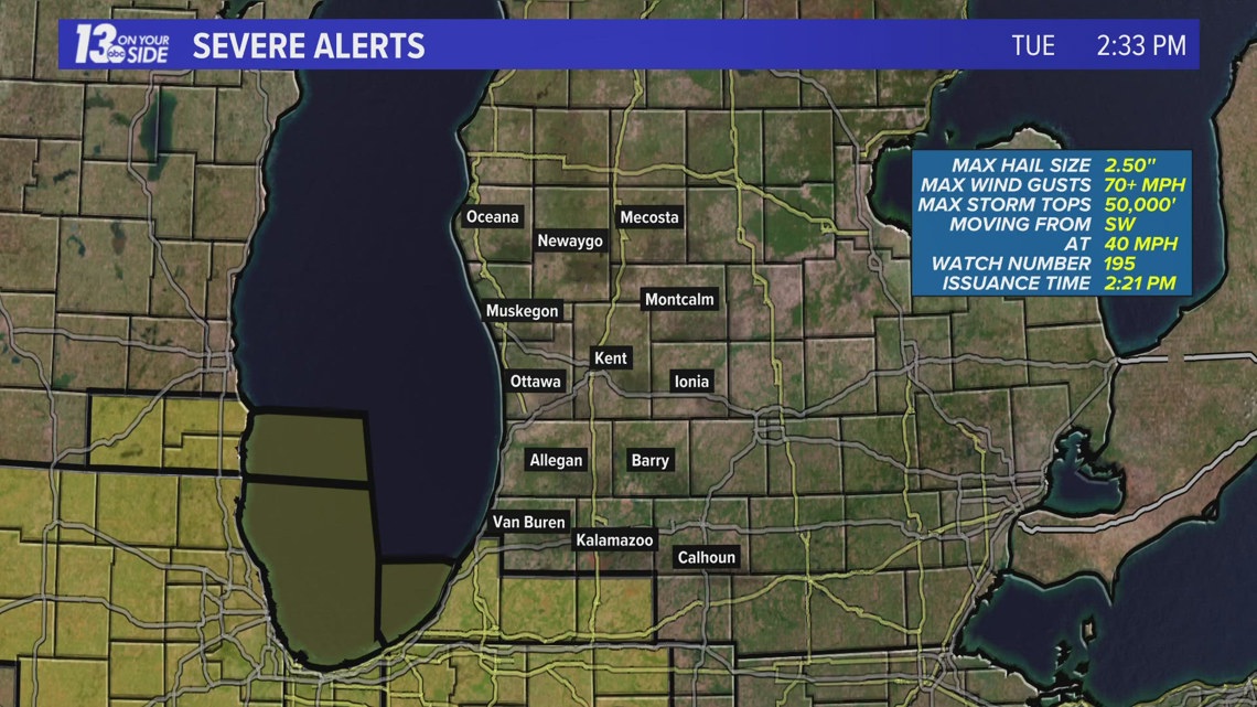 Tornado Watch Issued In West Michigan | Wzzm13.com