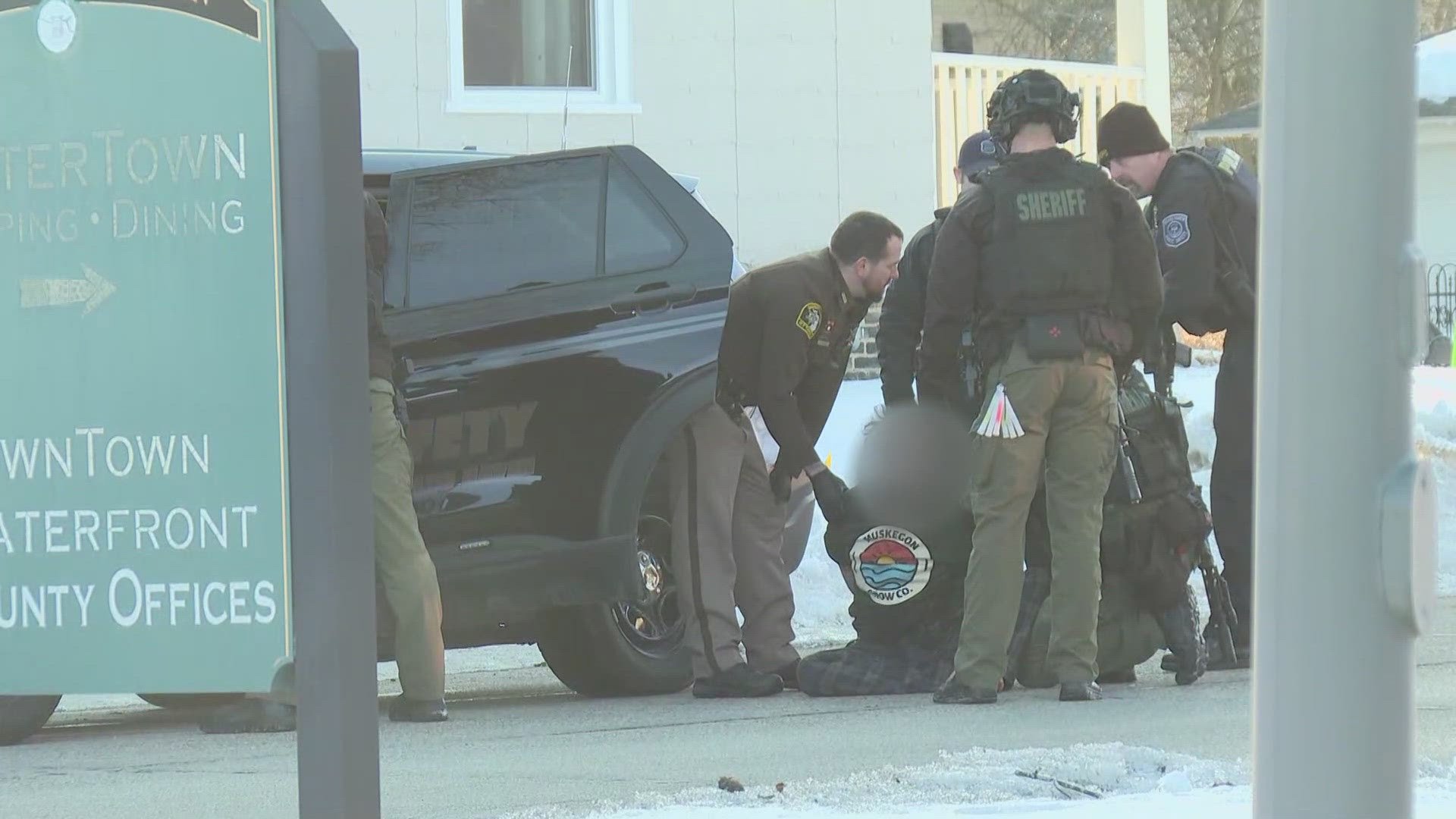 Police say the suspect had a firearm inside the home and called the nature of the situation "serious."