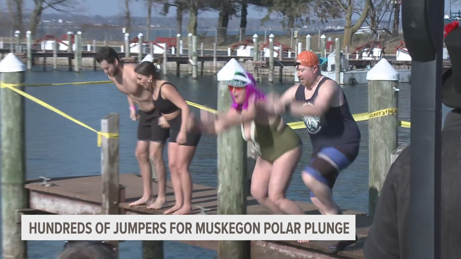 Hundreds attend Special Olympics Polar Plunge in Muskegon