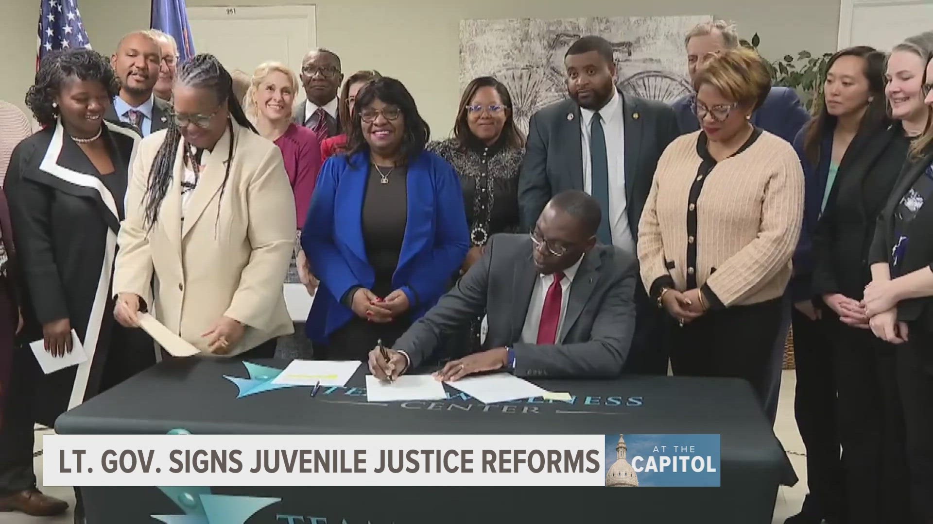Lieutenant governor Garlin Gilchrist signed a number of bills to change the state's juvenile justice laws.
