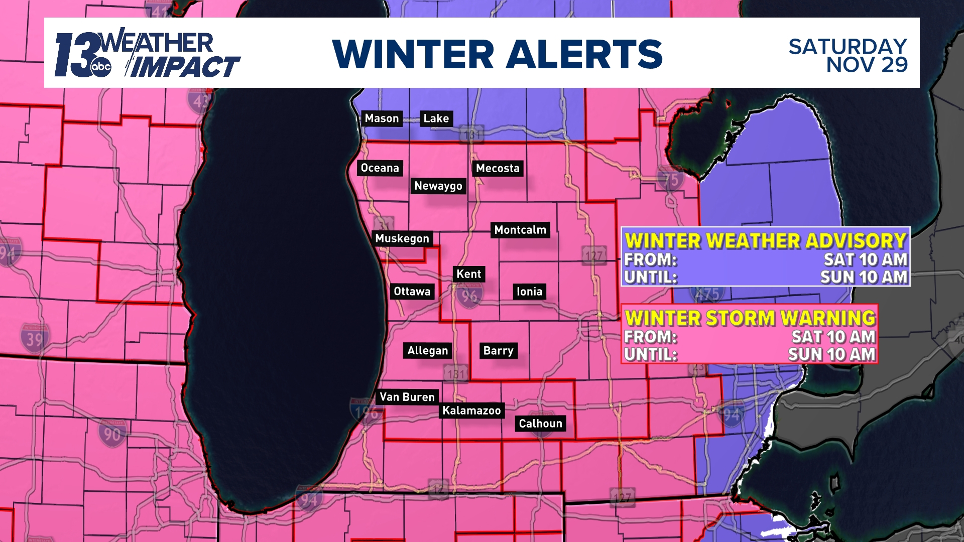 What to know: Widespread snowstorm moves across West Michigan | wzzm13.com