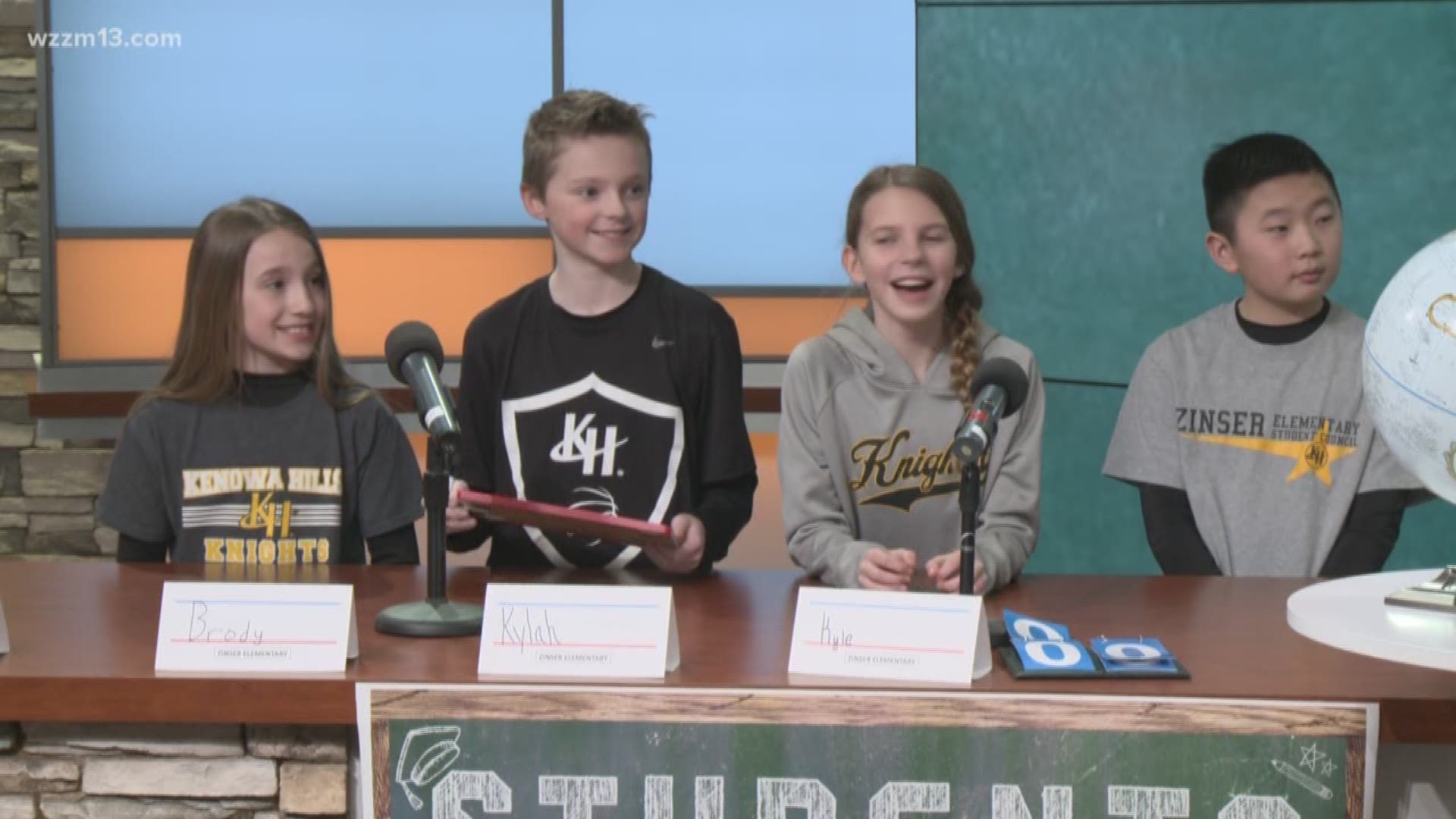 Students from Zisner Elementary take on the 13 ON YOUR SIDE morning anchors in a battle of wits.