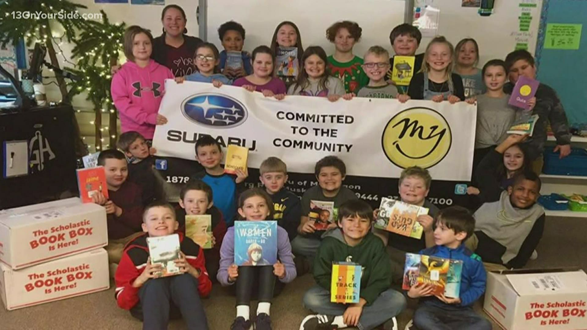 Subaru of Muskegon and The My Auto Group celebrated its Battle of the Books reading competition winners.