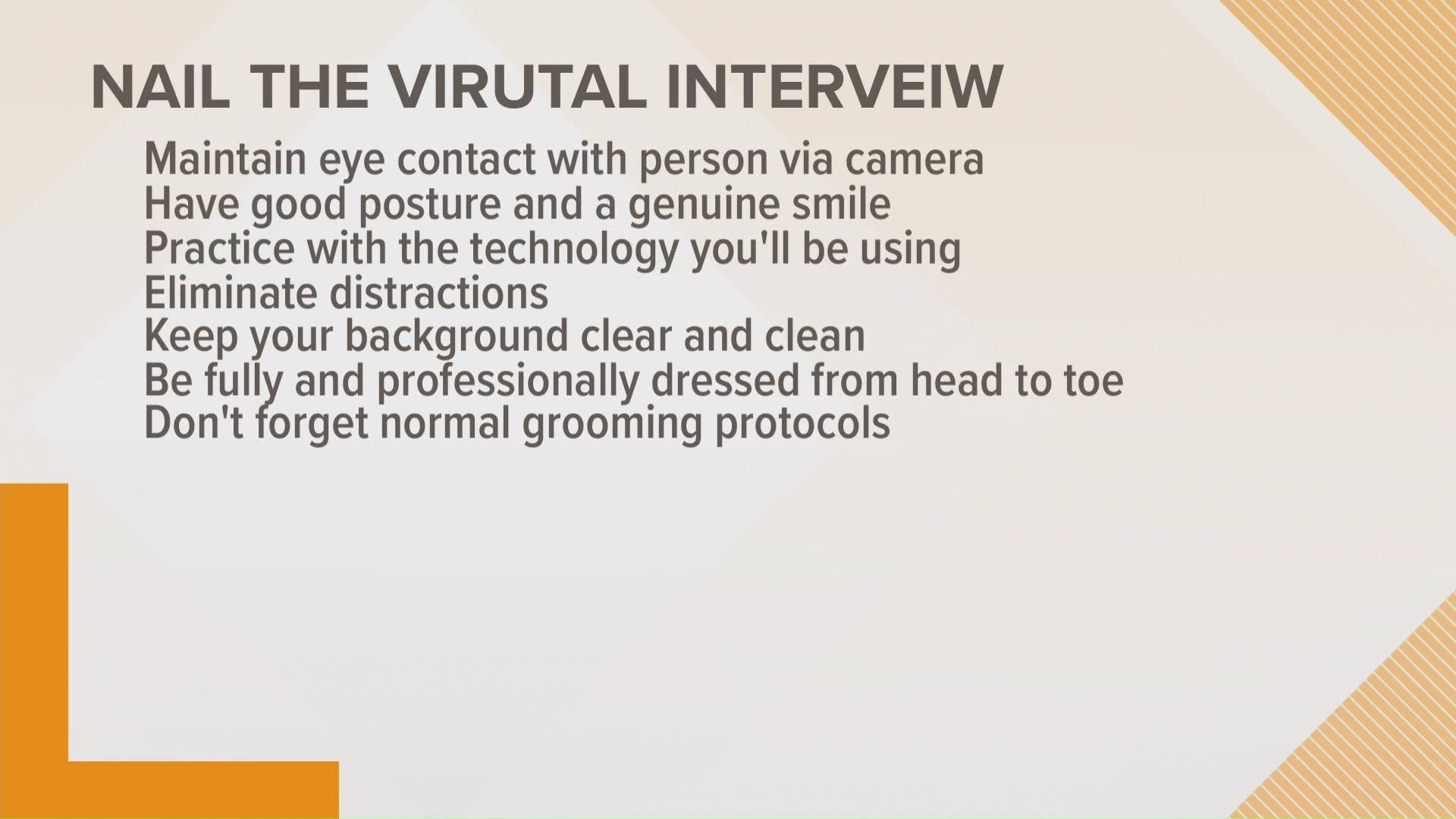 Tips on how to get the job while giving an interview virtually.