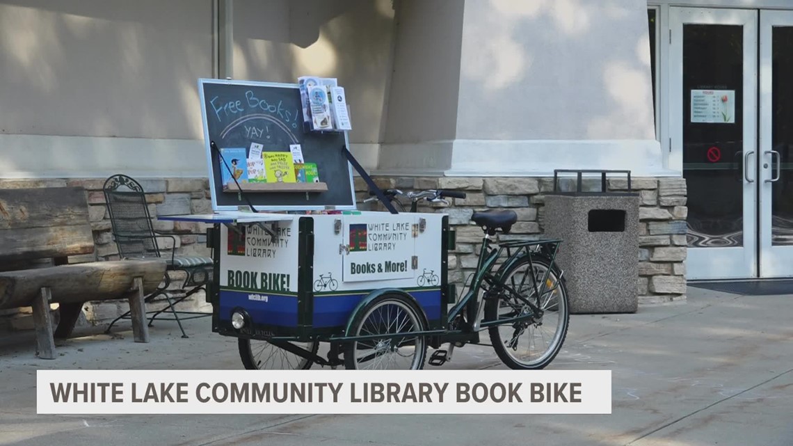 White Lake Community Library unveils new book bike