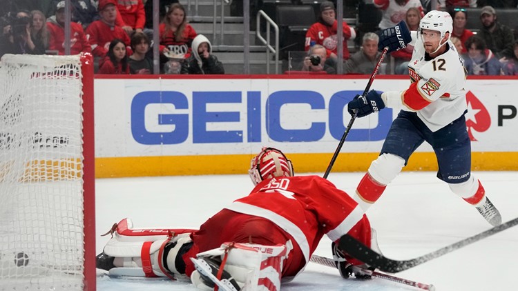 Barkov sets Panthers' points mark in 5-2 win over Red Wings