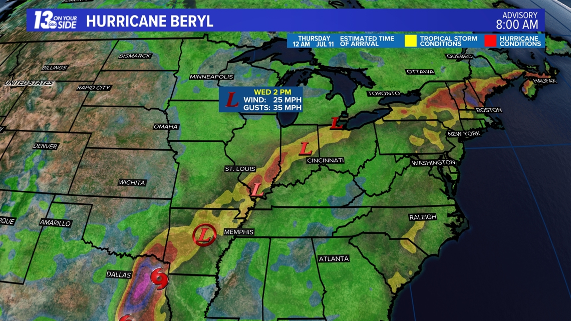 Will Michigan be impacted by Hurricane Beryl? | wzzm13.com