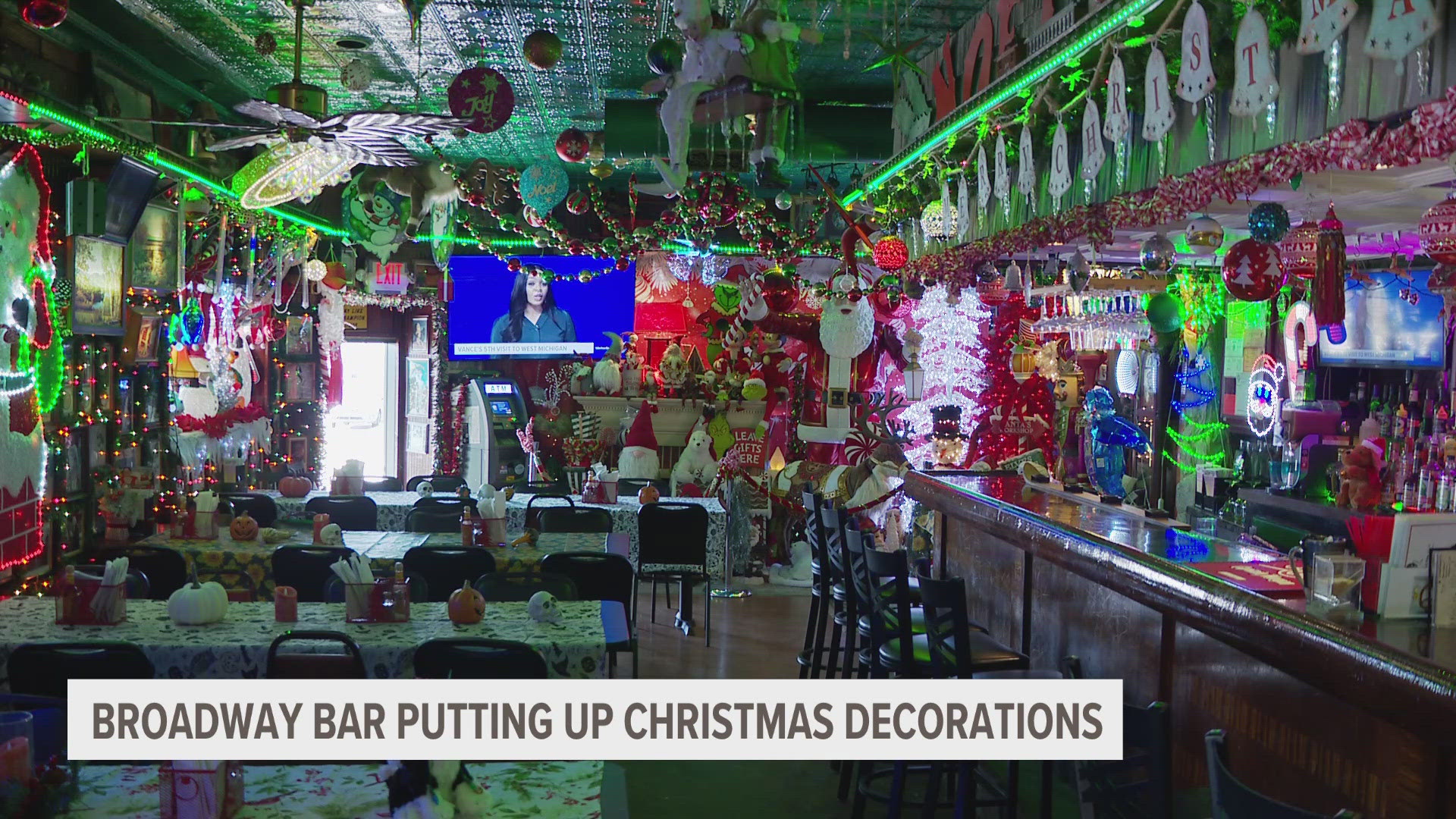 Many West Michiganders are looking ahead to Halloween—but for this Grand Rapids bar, it's already Christmas Day.