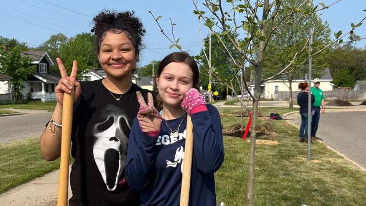 'It brings us closer to nature' | Lee High School students plant trees at Early Childhood Center