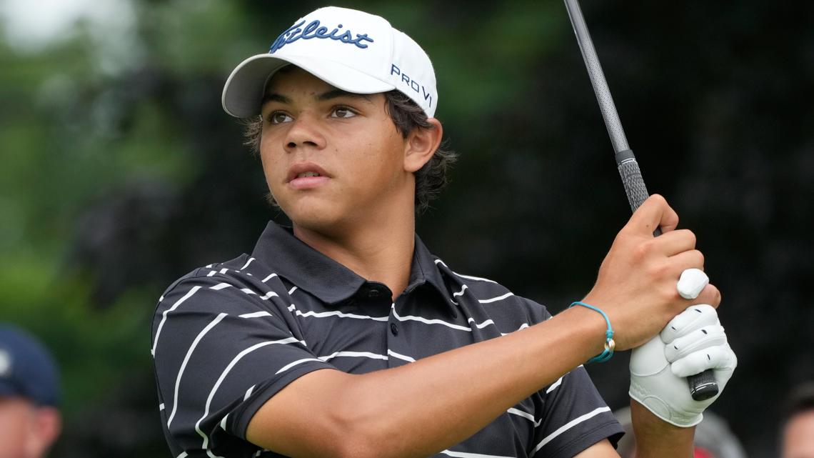 Tiger Woods watches 15-year-old son Charlie shoot a 12-over 82 in US ...