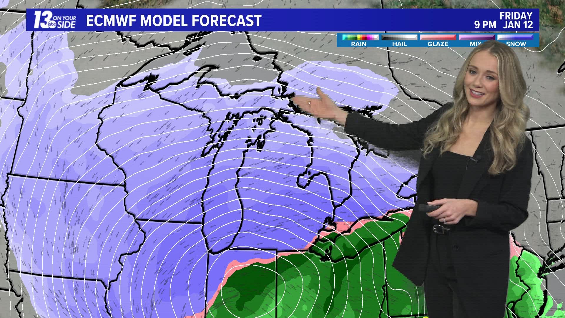 The first round brings snow, wind, and rain through early Wednesday.