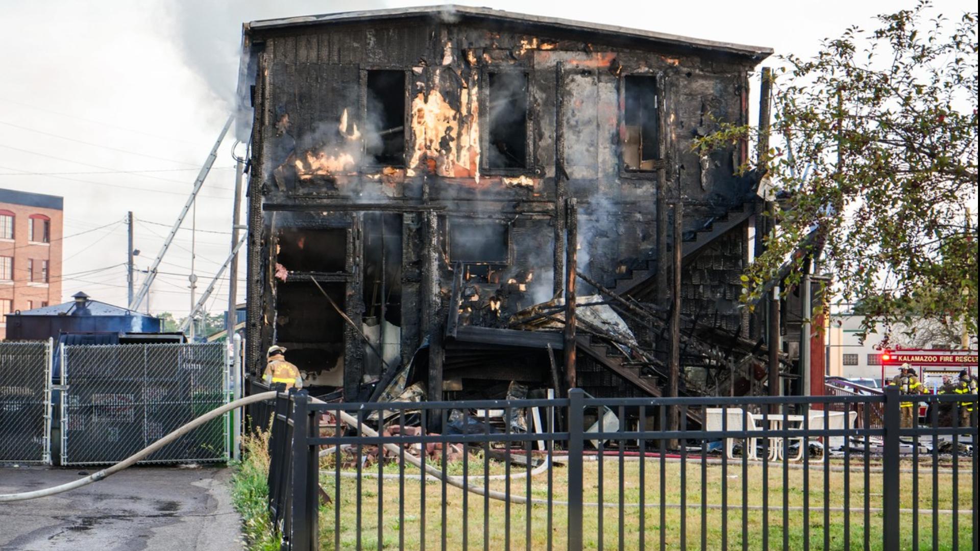 The Kalamazoo Department of Public Safety responded to a structure fire on the 300 block East Water Street at about 5:53 a.m. Tuesday morning.