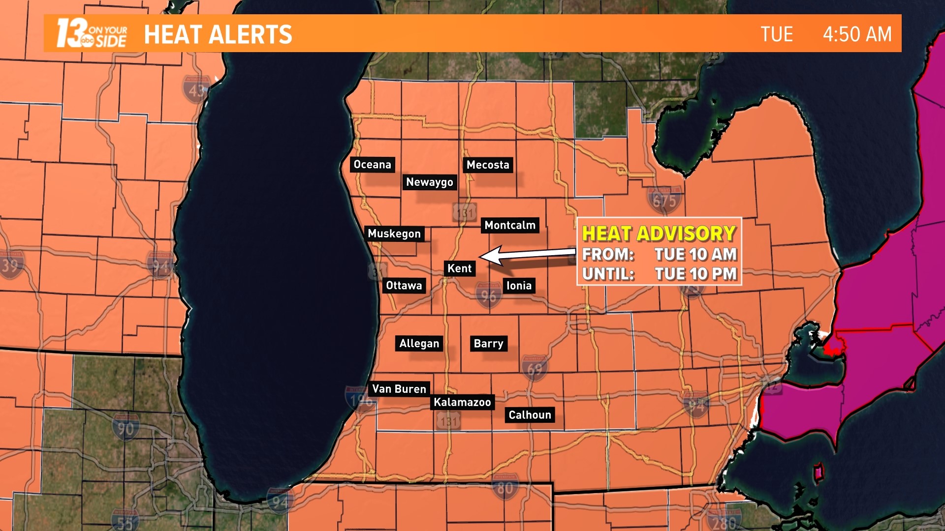 NWS issues heat advisory