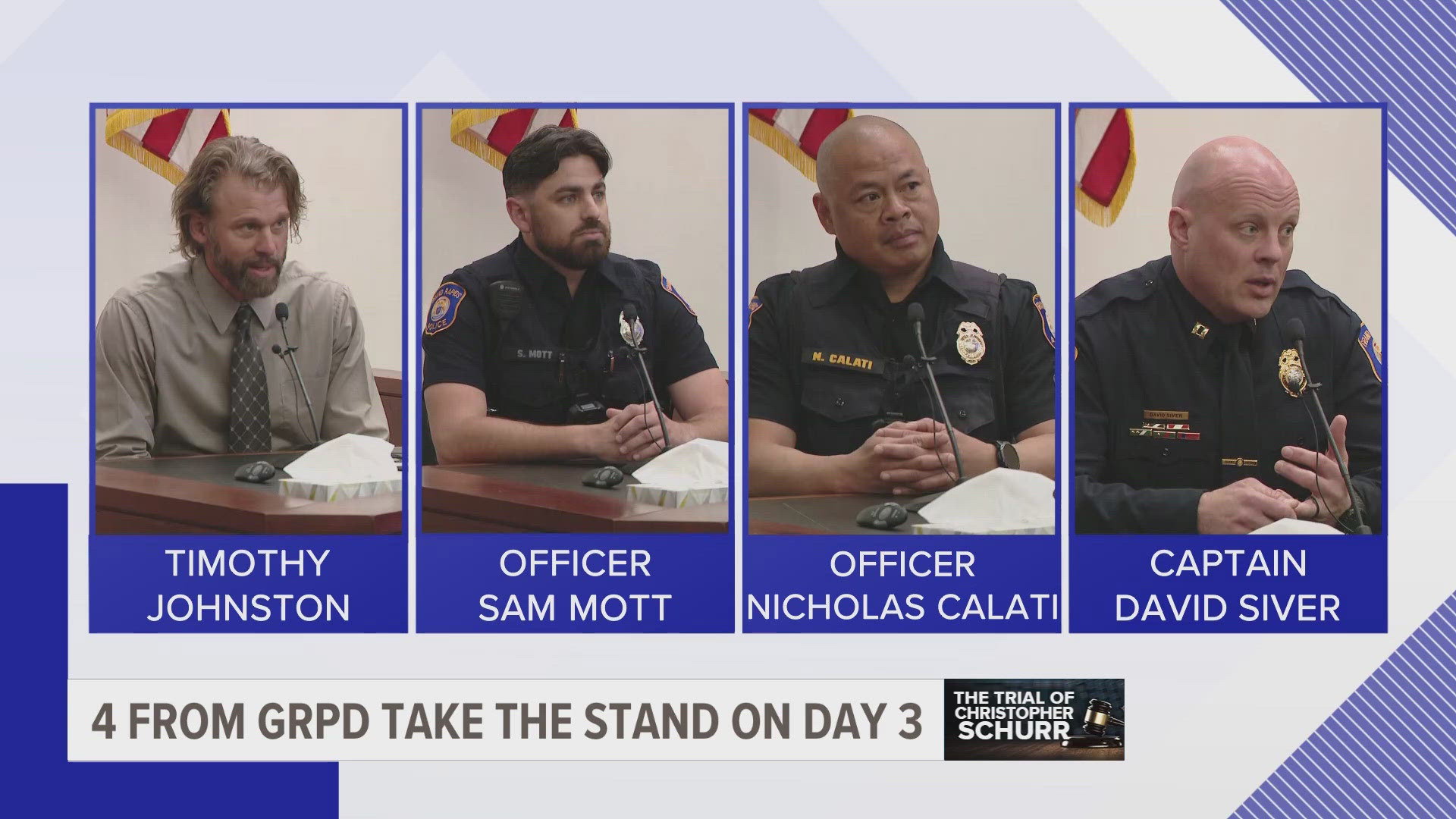 On Wednesday, the jury heard from multiple Grand Rapids officers. The defense team is expected to call more witnesses Thursday. 