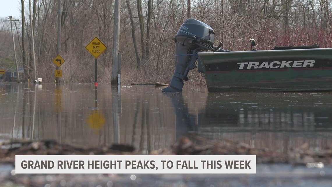 Grand River flooding peaks, to lower this week